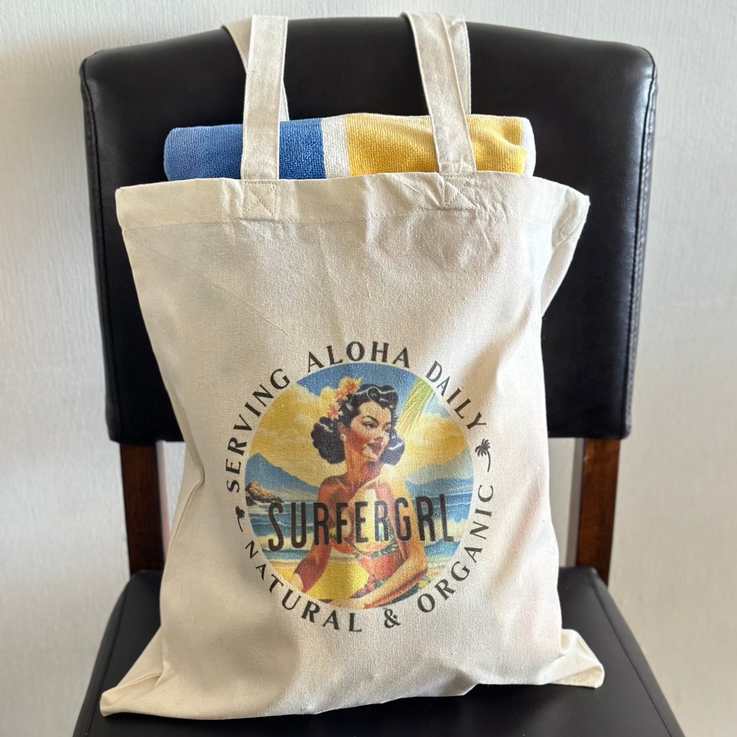 Vintage Aloha Cotton Tote Bag  Retro Bliss