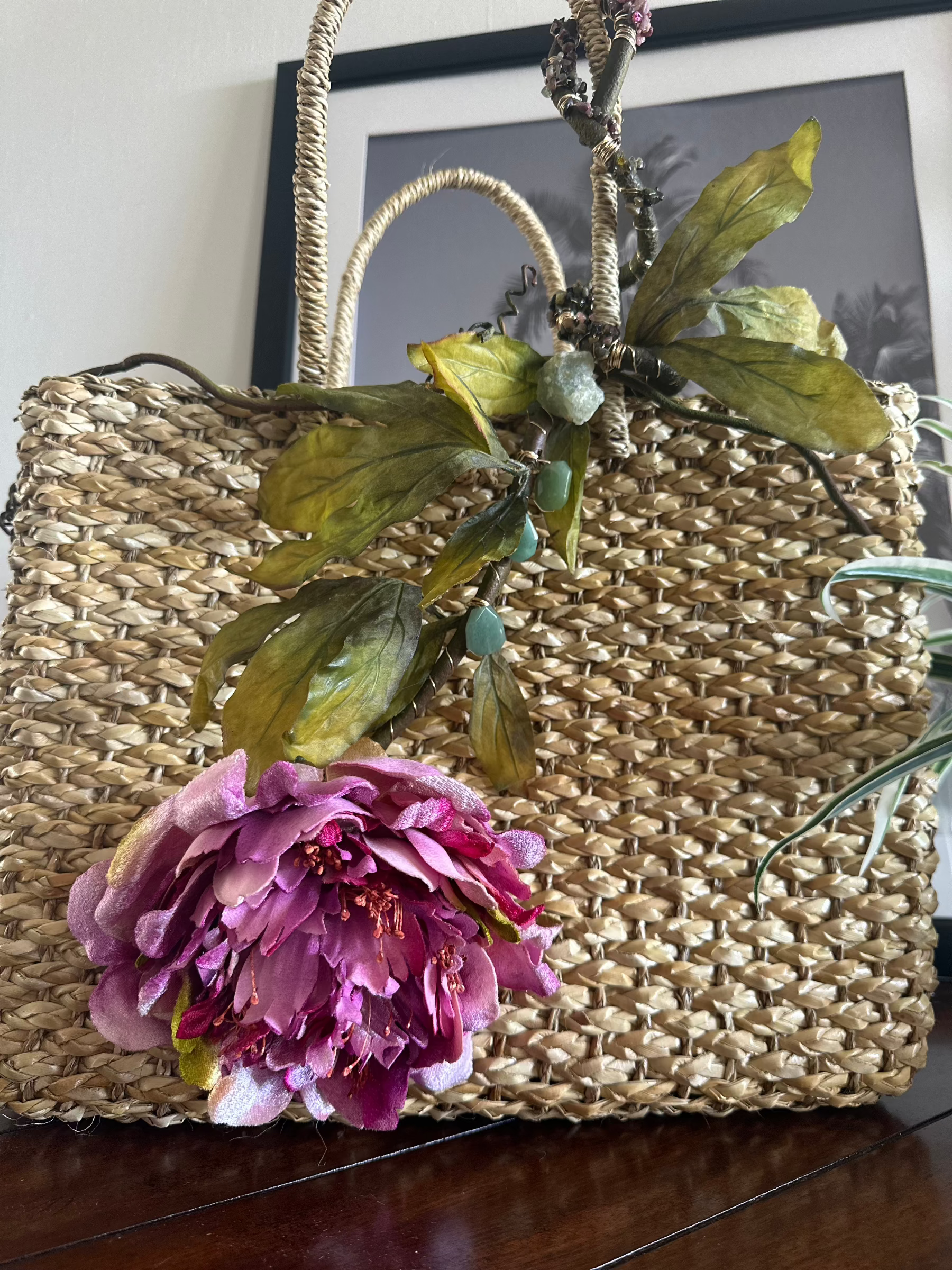 Le Jardin Sauvage – Wild Elegance by The Roxanne Collection Luxe Lauhala Statement Tote Bag
