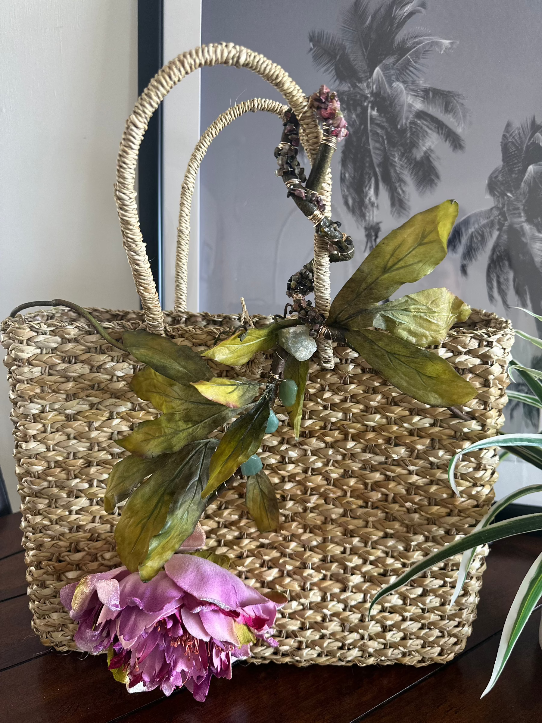 Le Jardin Sauvage – Wild Elegance by The Roxanne Collection Luxe Lauhala Statement Tote Bag