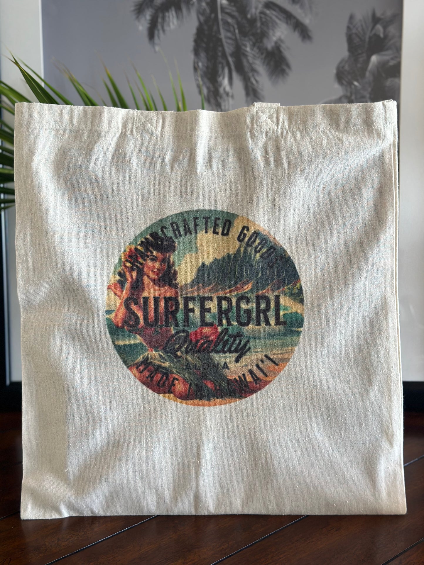Vintage Aloha Cotton Tote Bag : Kaimana