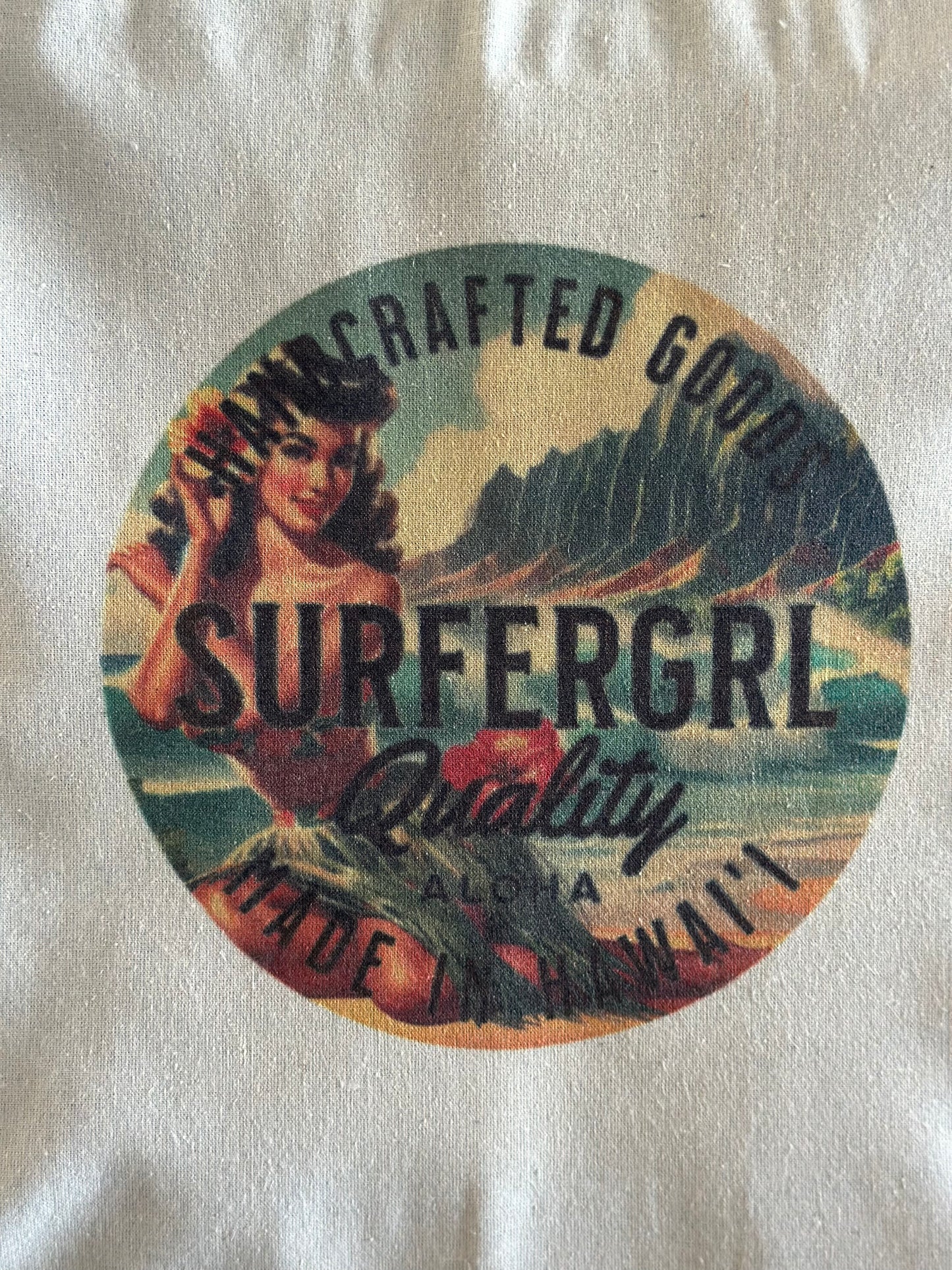 Vintage Aloha Cotton Tote Bag : Kaimana