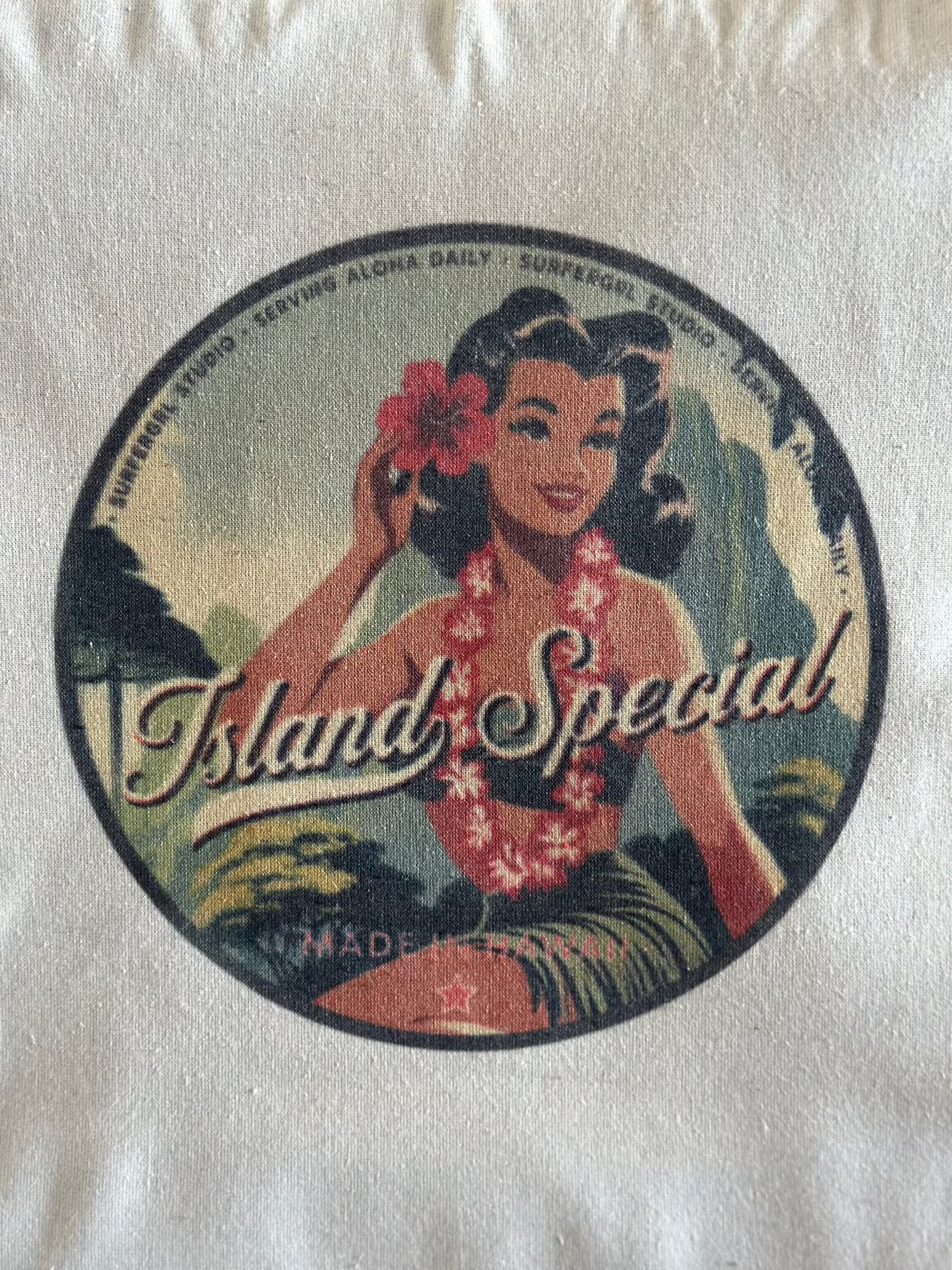 Vintage Cotton Tote Bag : Island Special