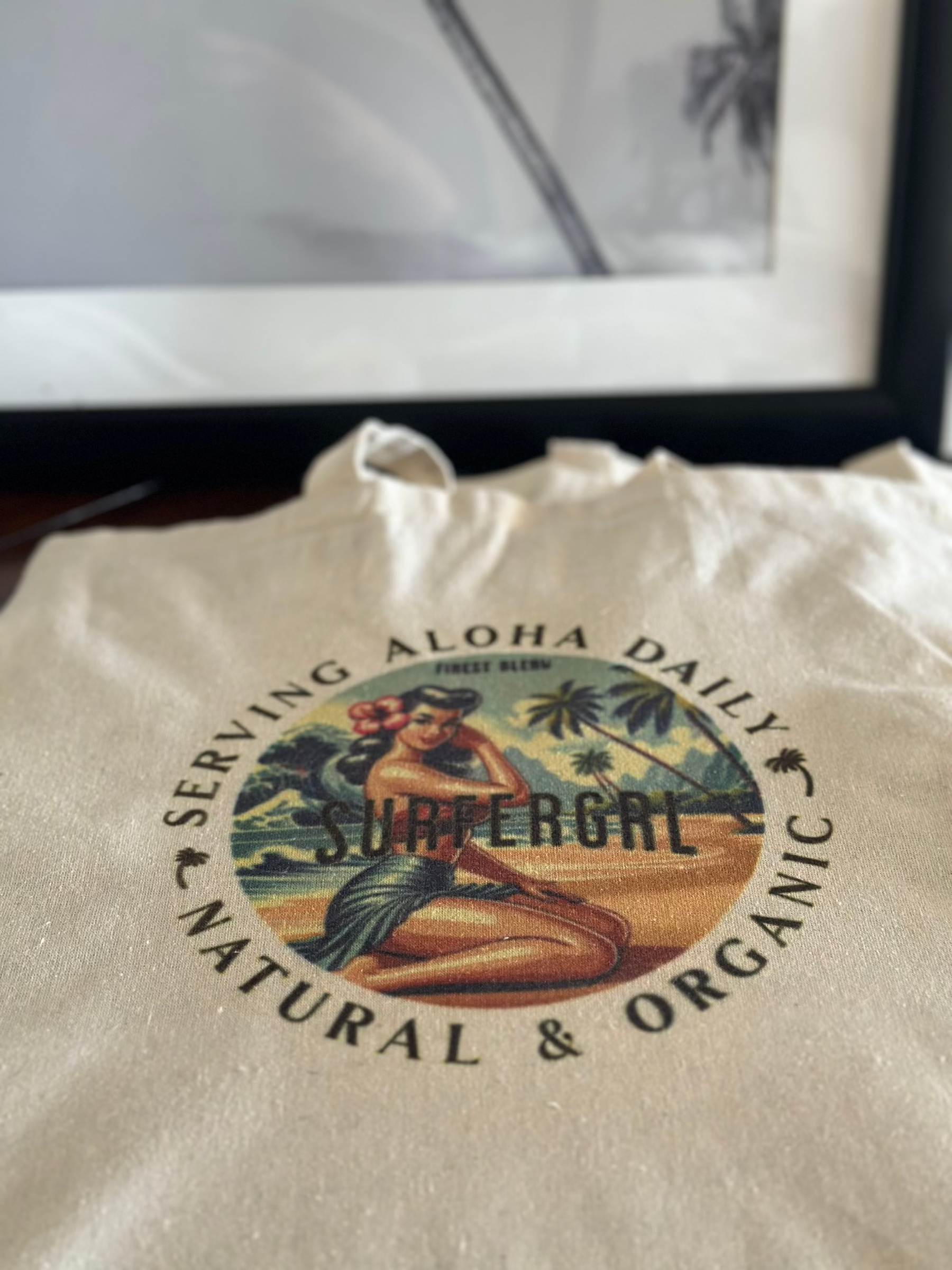 Vintage Cotton Tote Bag : Big Wave