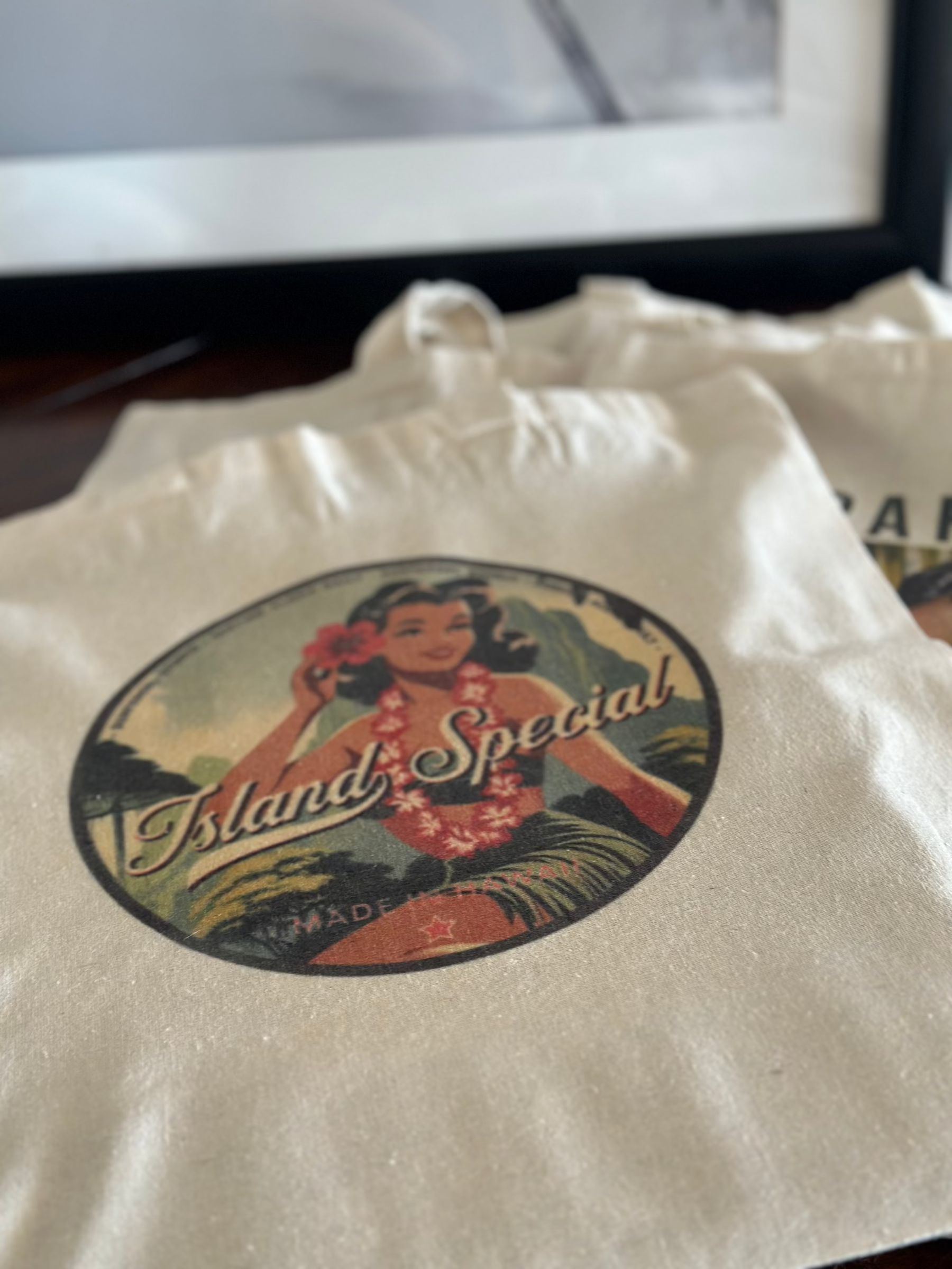 Vintage Cotton Tote Bag : Island Special