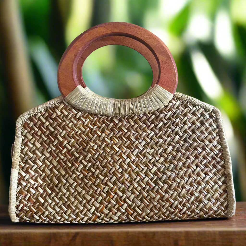 Hunakai Kona Luxe Lauhala Purse