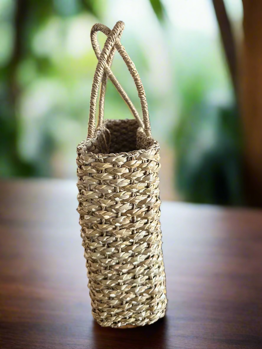 Mon Petite Bali Ha'i Luxe Lauhala Tote Bag