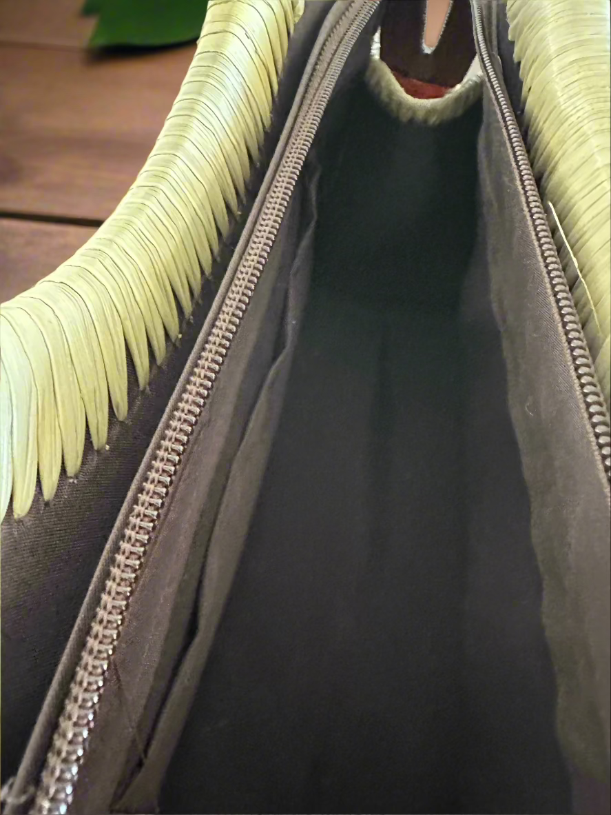 Waialae Sunrise - Luxe Lauhala Mini Tote Purse
