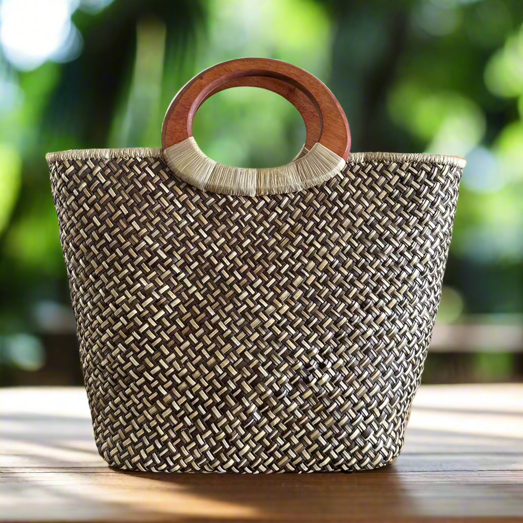 Manoa Paradise Luxe Lauhala Tote Bag