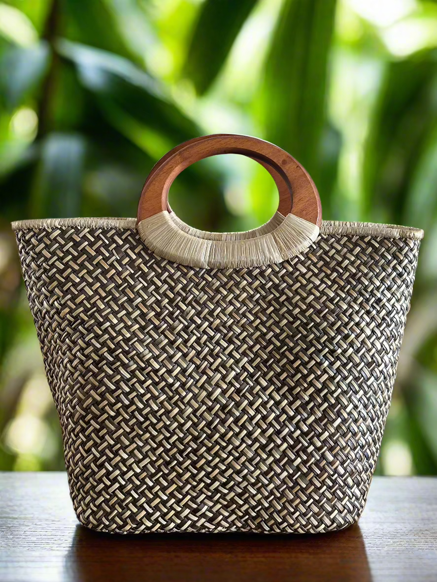 Manoa Paradise Luxe Lauhala Tote Bag