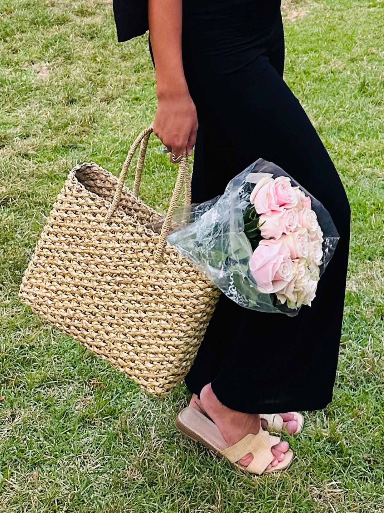 Bali Ha'i Large Luxe Lauhala Tote, French Market Beach Bag
