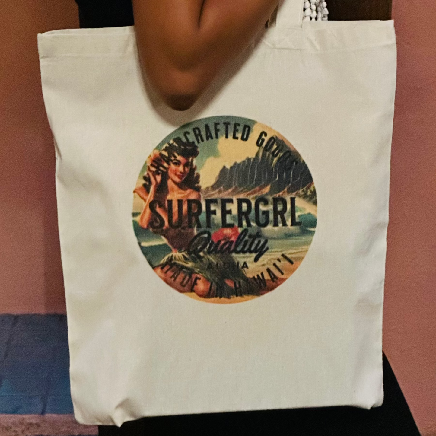Vintage Aloha Cotton Tote Bag - Kaimana