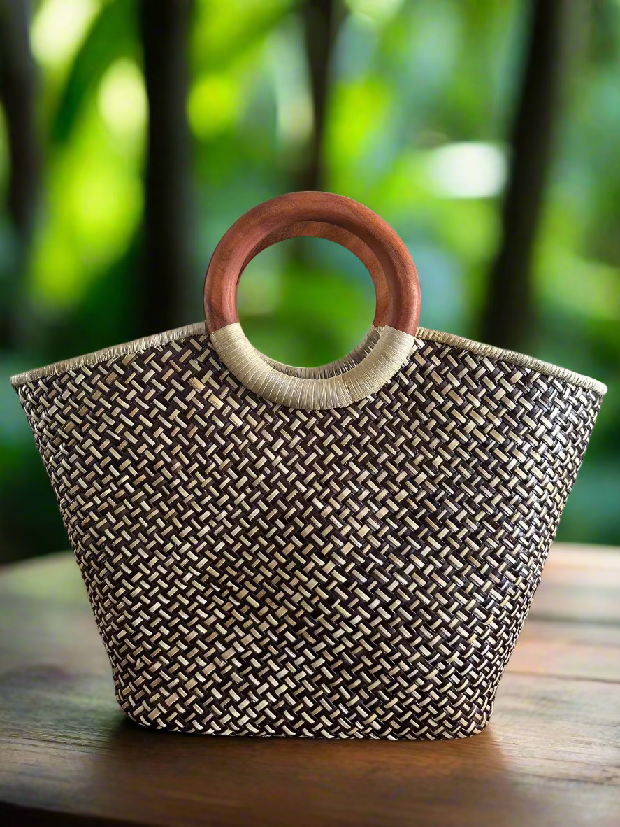 Diamond Head Paradise Luxe Lauhala Tote Bag