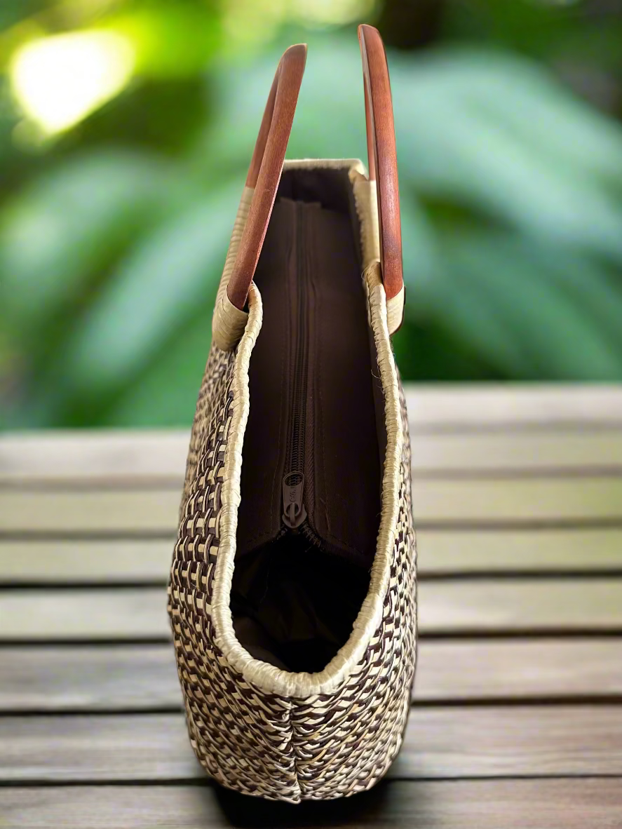 Diamond Head Paradise Luxe Lauhala Tote Bag