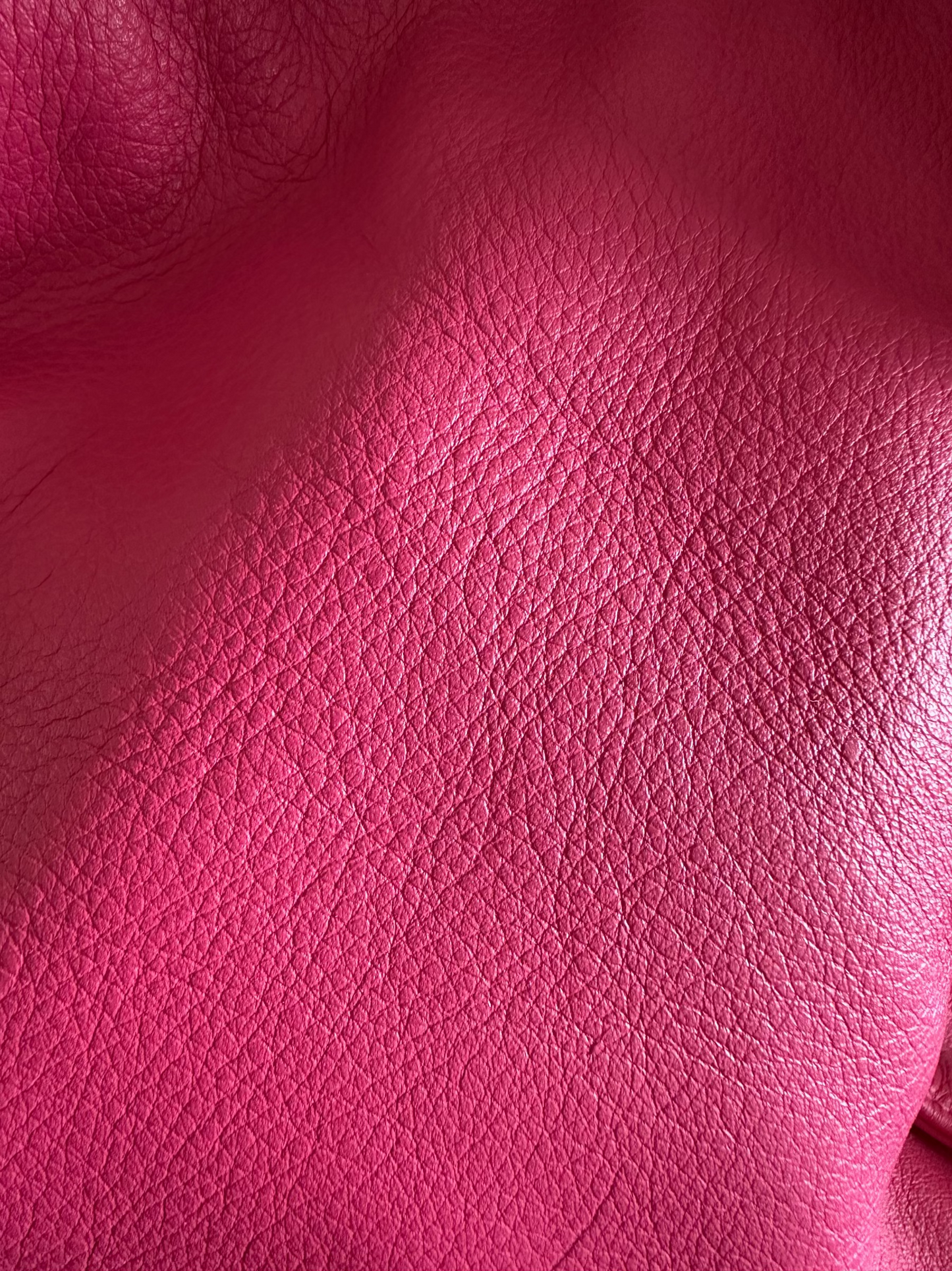 Arayla Bardot In Hibiscus Pink Silky Leather