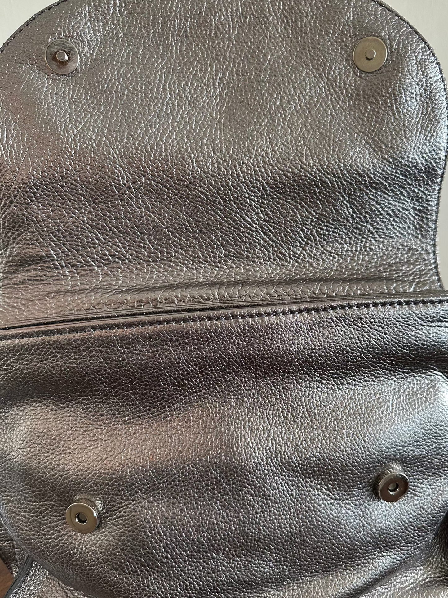 Arayla Earhart In Pewter Metallic Butter Leather