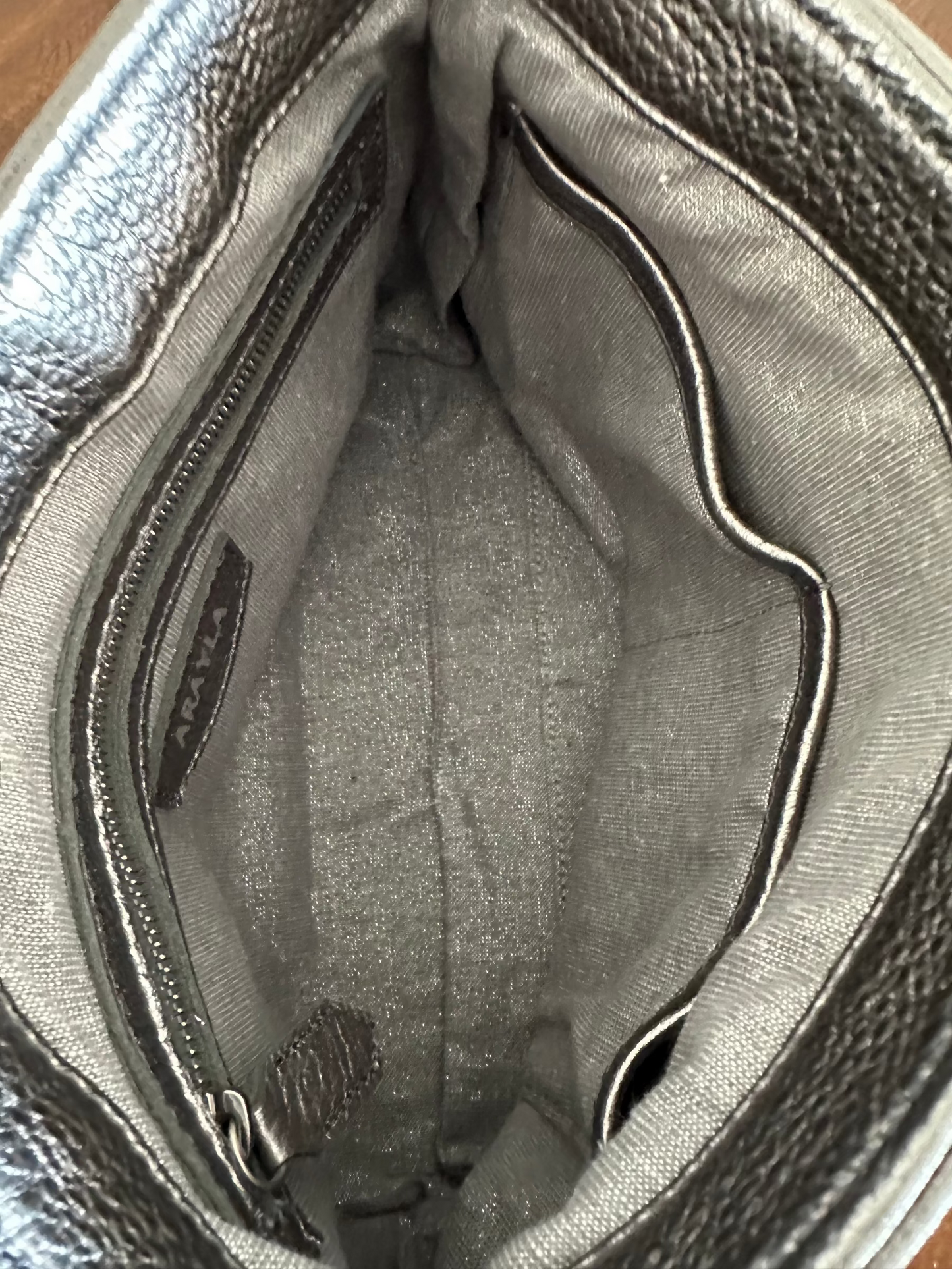 Arayla Earhart In Pewter Metallic Butter Leather