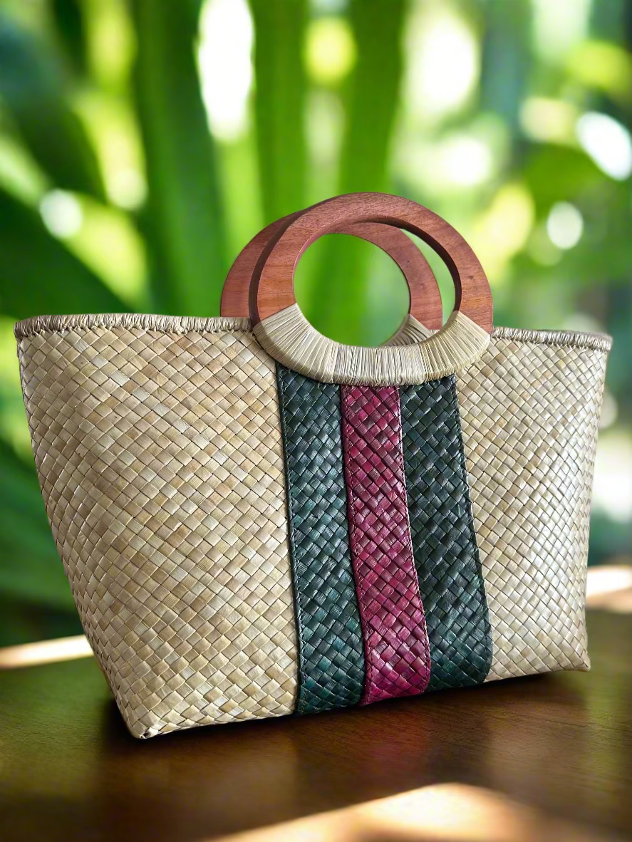 Capri Luxe Lauhala Tote