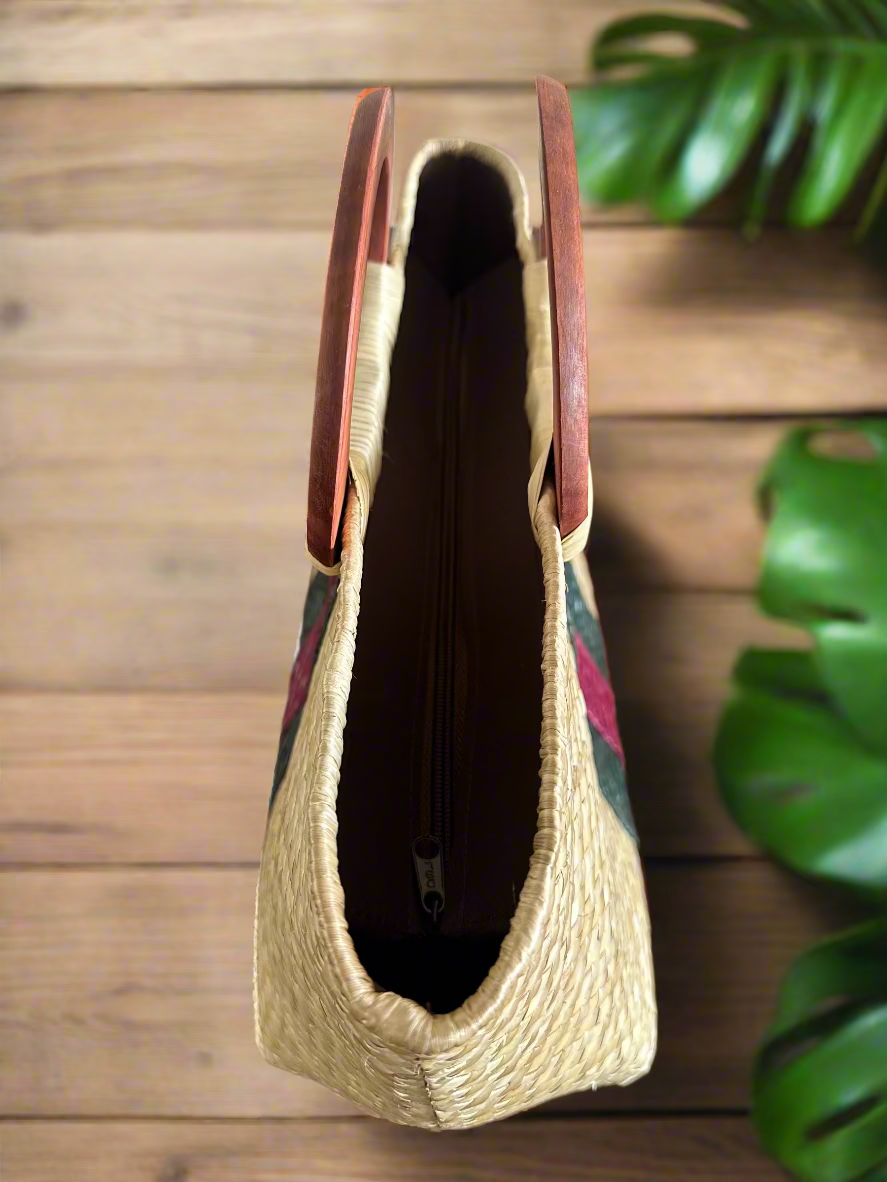 Capri Luxe Lauhala Tote