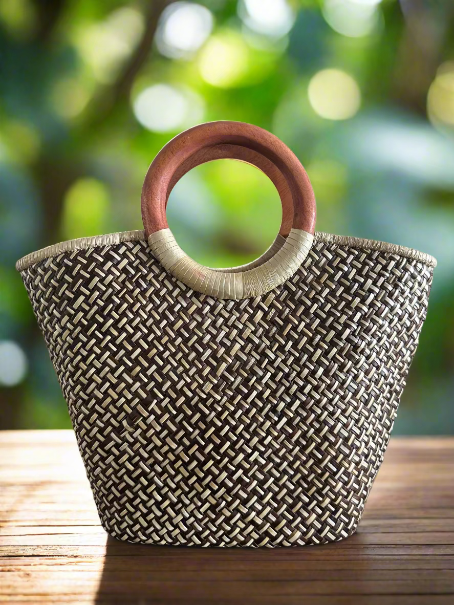 Makalei Paradise Mini Luxe Lauhala Scoop Tote