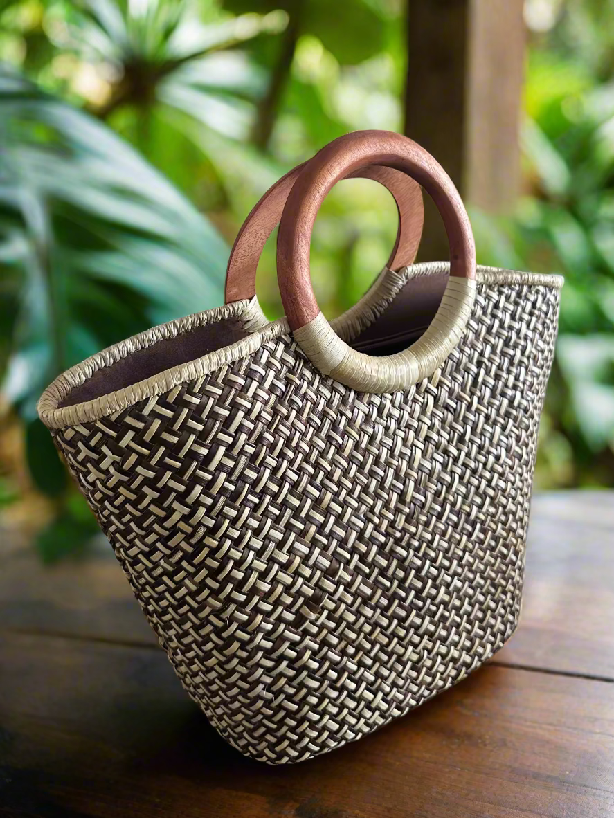 Makalei Paradise Mini Luxe Lauhala Scoop Tote