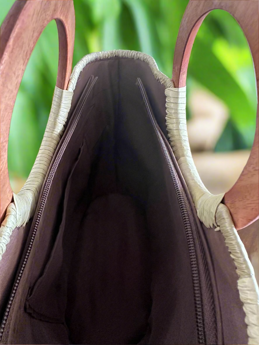 Kuilei Natural : Mini Luxe Lauhala Scoop Tote