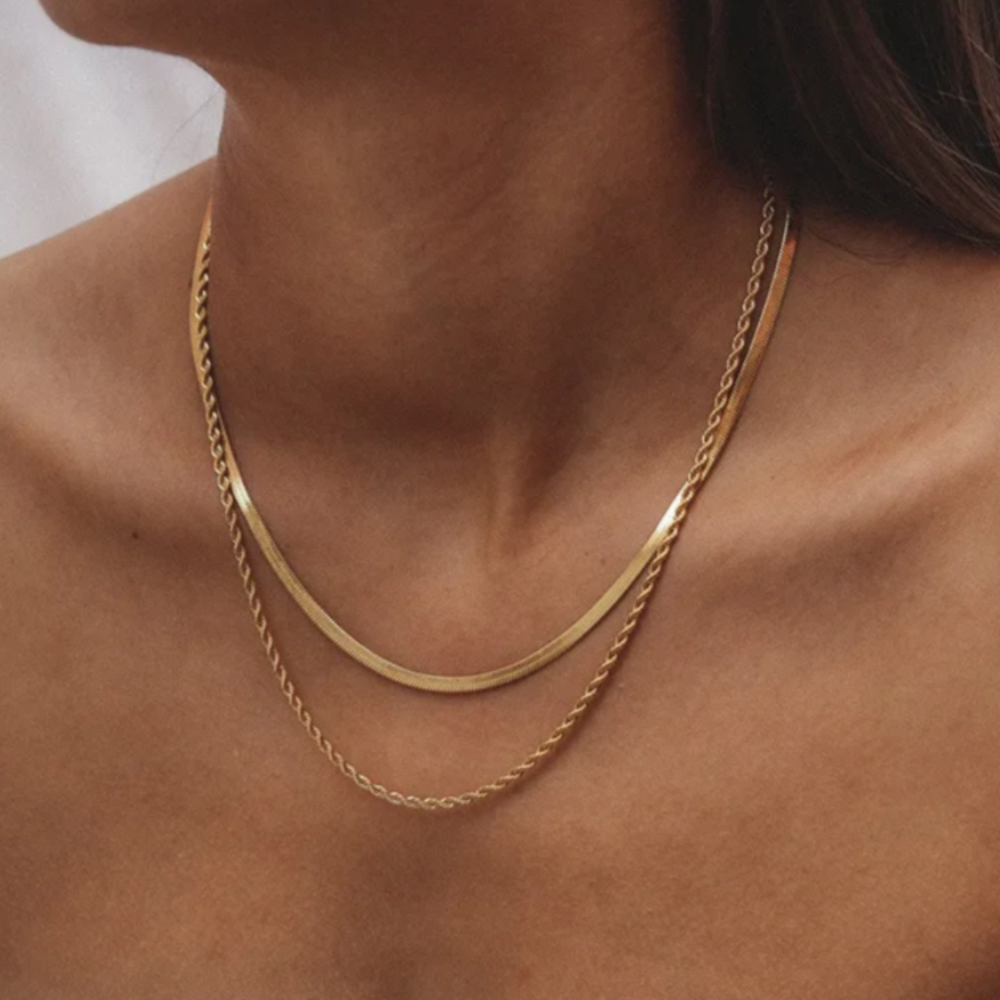 Maunalua Herringbone & Rope Layered Necklace