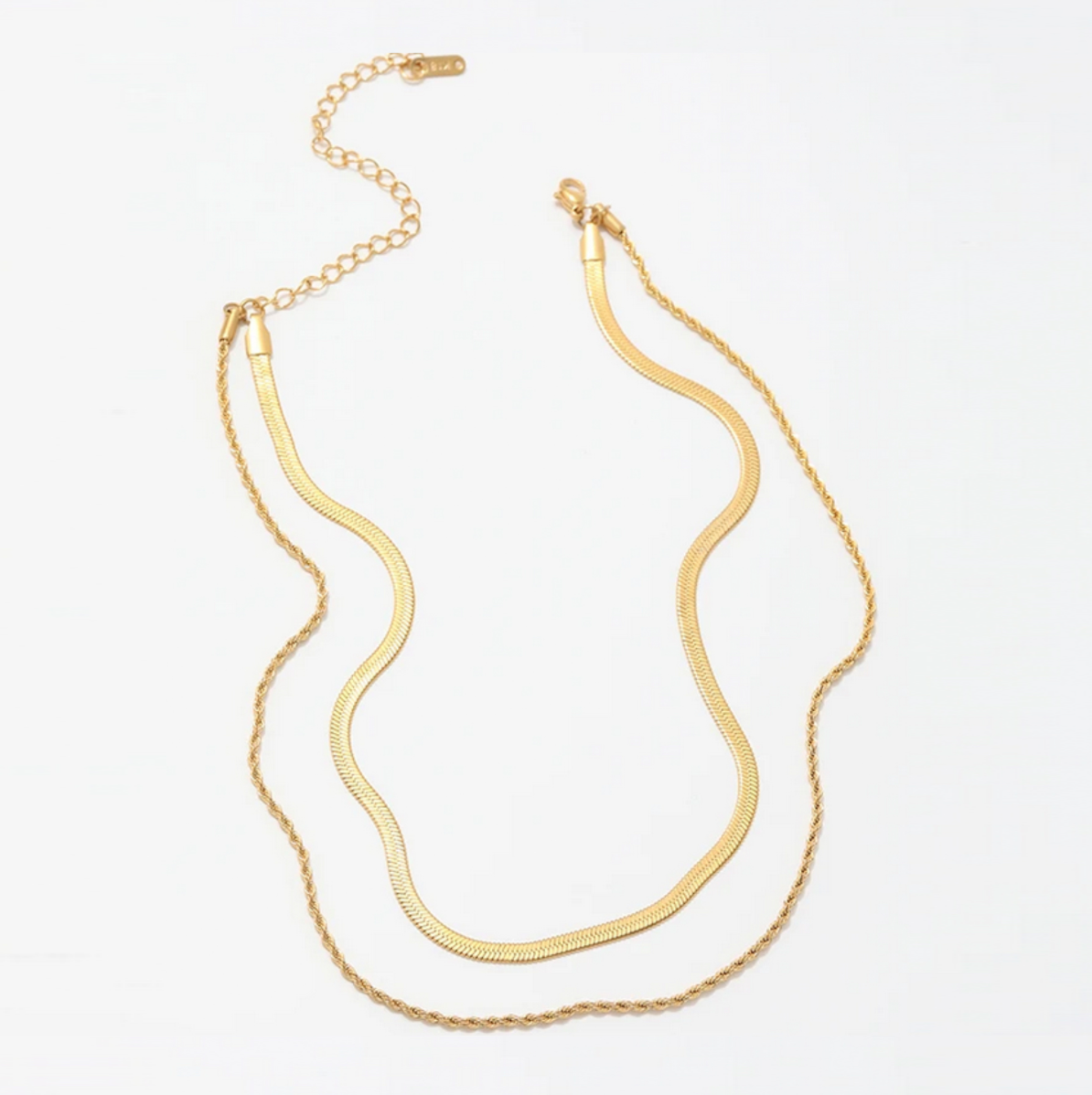 Maunalua Herringbone & Rope Layered Necklace