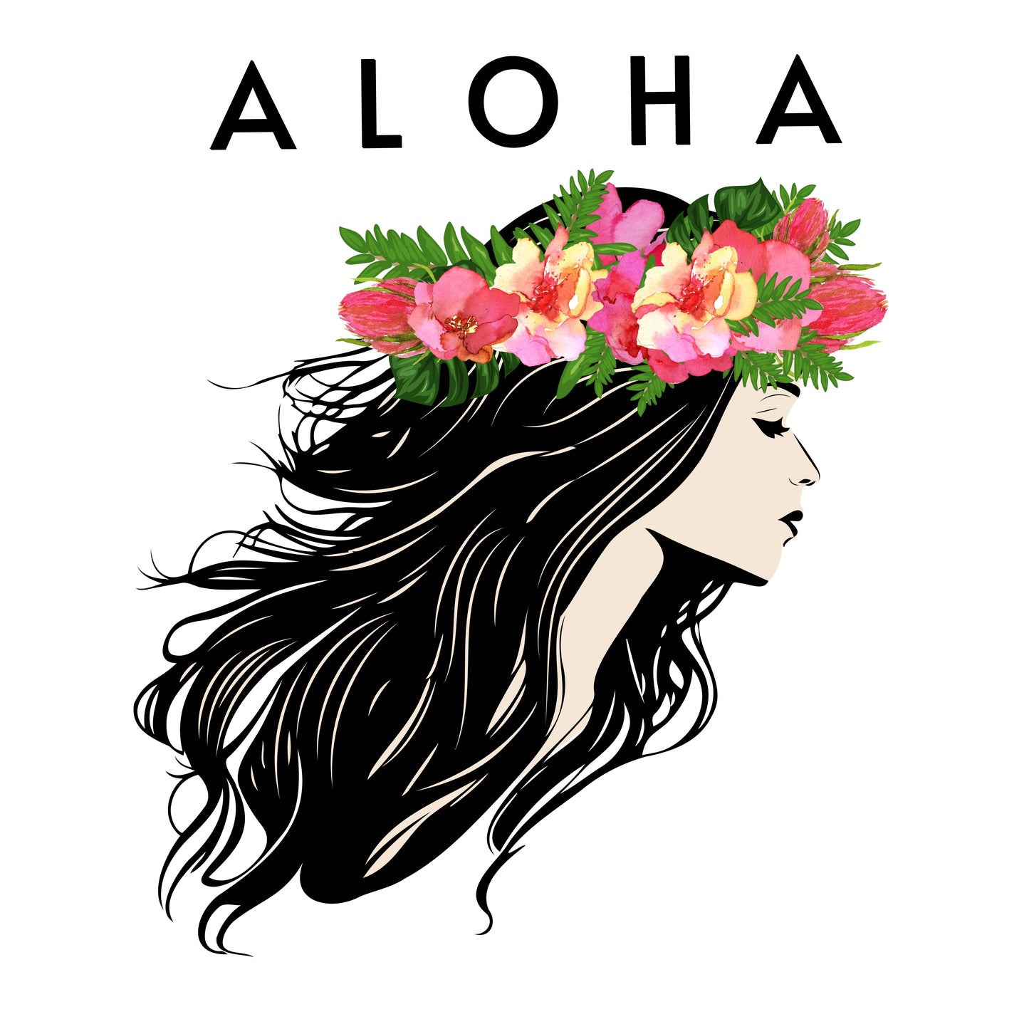 Vintage Aloha Cotton Tote Bag ALOHA Lei Po'o