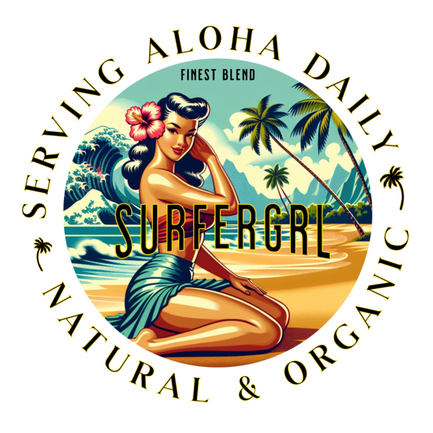 Vintage Aloha Cotton Tote Bag : Nalu Nui