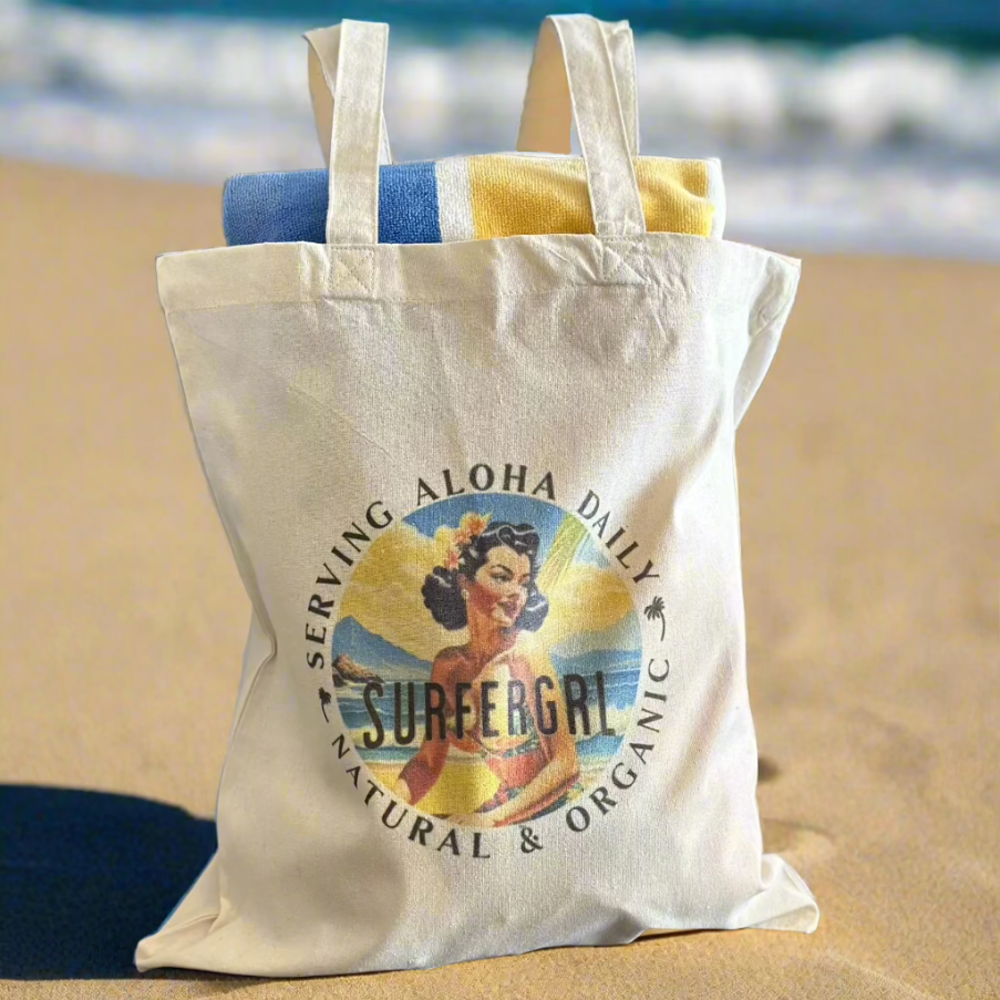 Vintage Aloha Cotton Tote Bag : Leilani