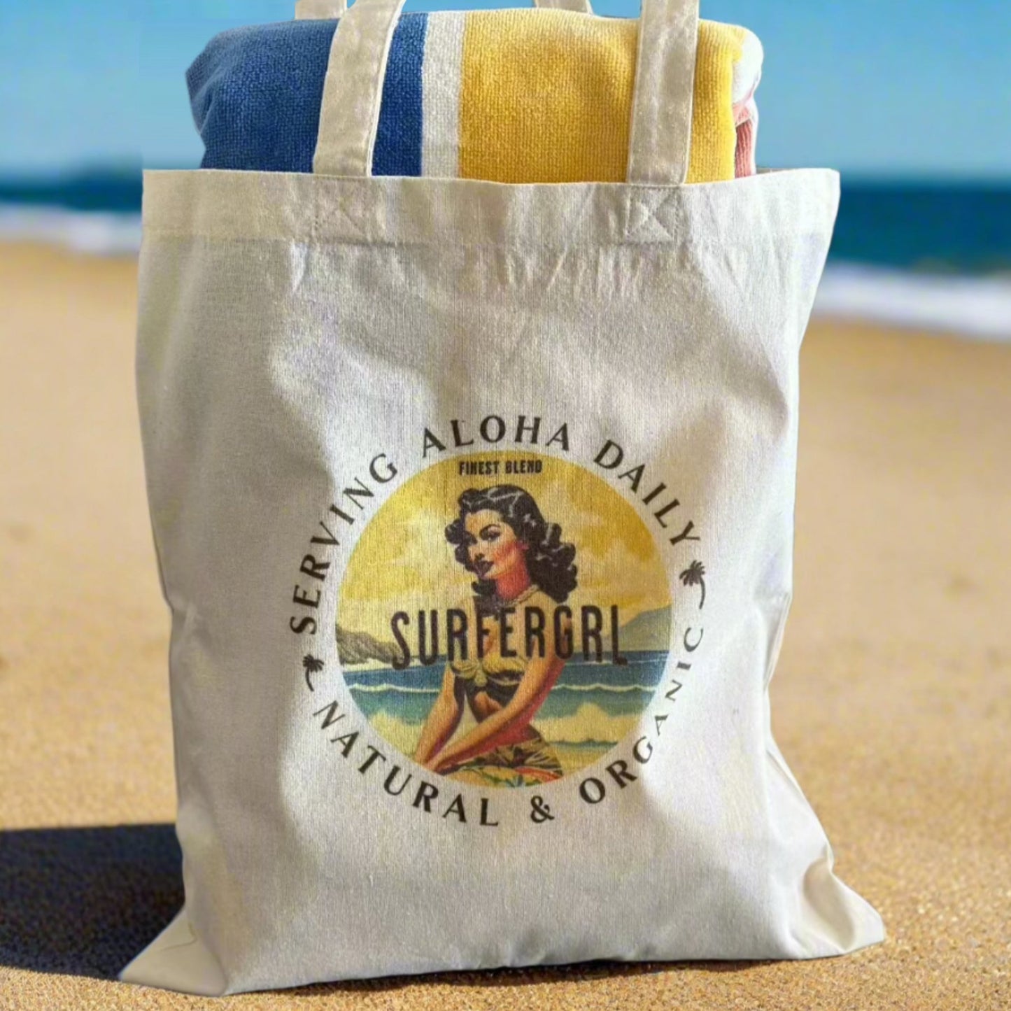 Vintage Aloha Cotton Tote Bag : Kai