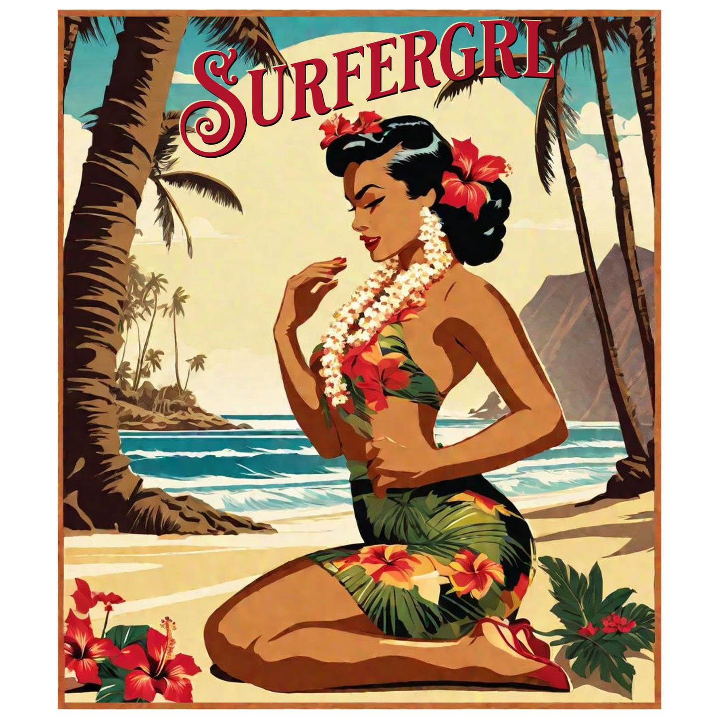 Vintage Aloha Cotton Tote Bag SurferGrl