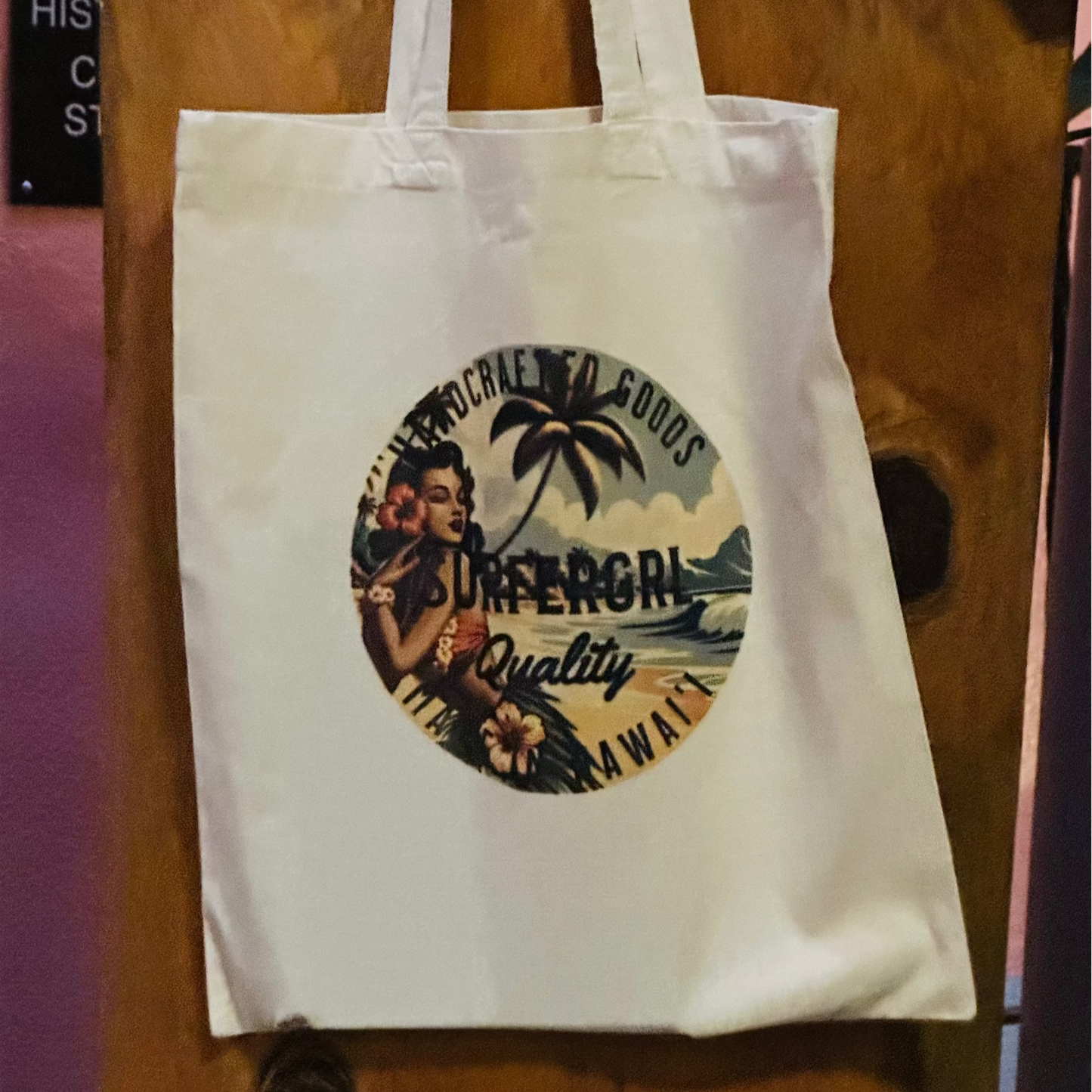 Vintage Aloha Cotton Tote Bag - Laule'a