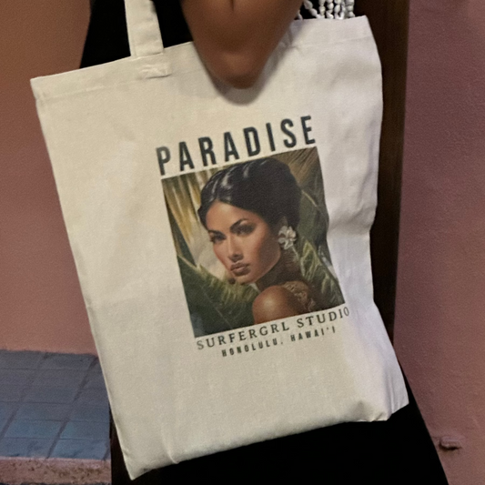 Vintage Aloha Cotton Tote Bag - Paradise