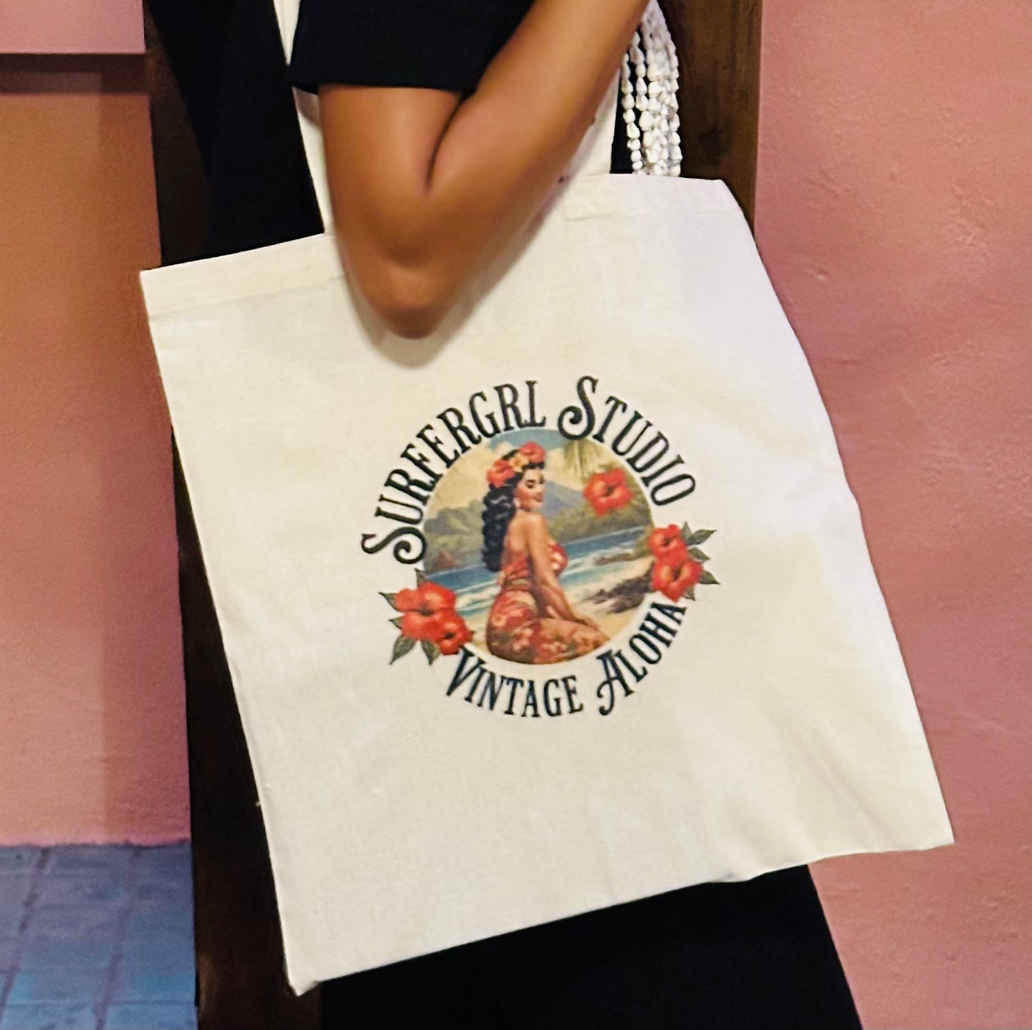 Vintage Aloha Cotton Tote Bag : Malia