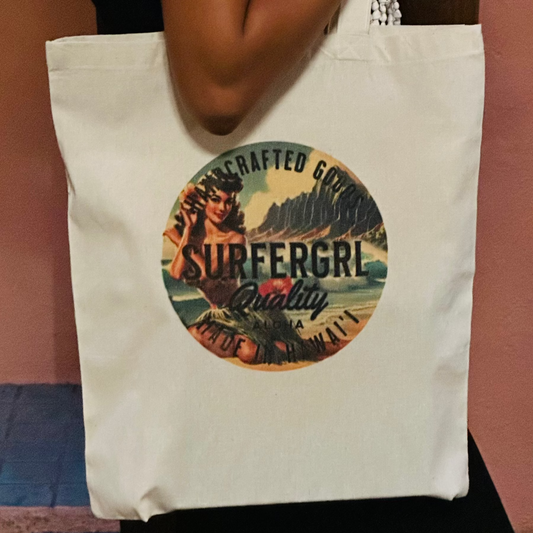 Vintage Aloha Cotton Tote Bag - Kaimana