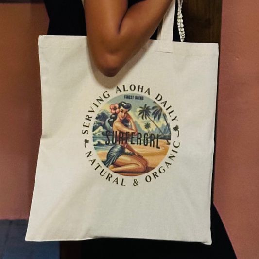 Vintage Aloha Cotton Tote Bags - Nalu Nui