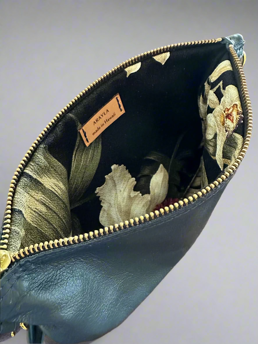Pikake Mini Bag in Sapphire Silky Grain Leather (Made in Hawaii Exclusive)