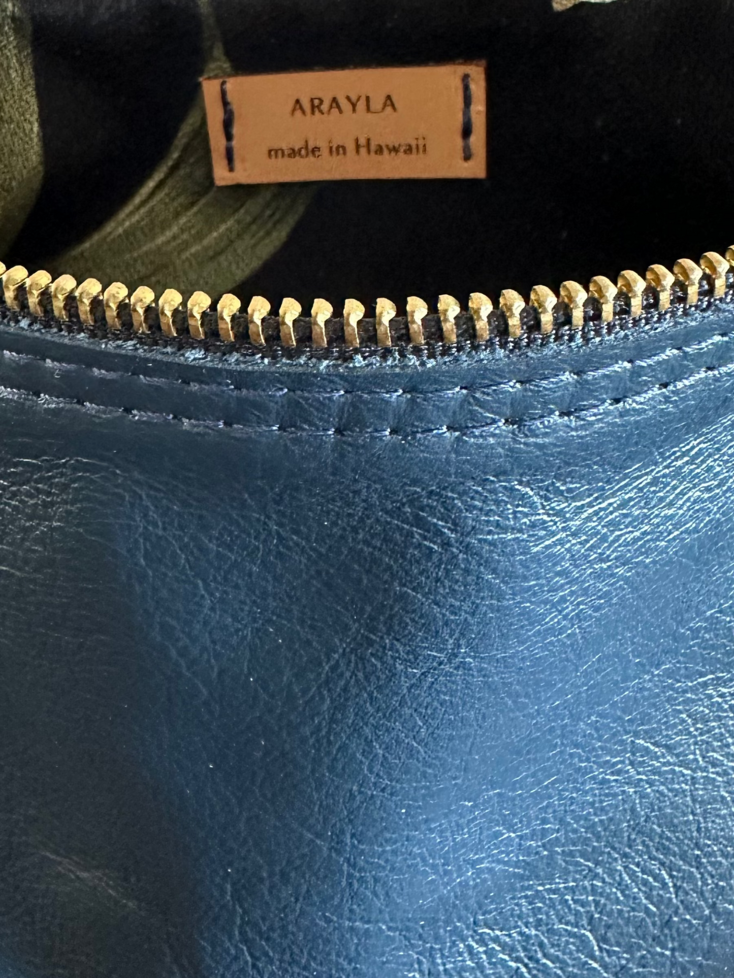 Pikake Mini Bag in Sapphire Silky Grain Leather (Made in Hawaii Exclusive)