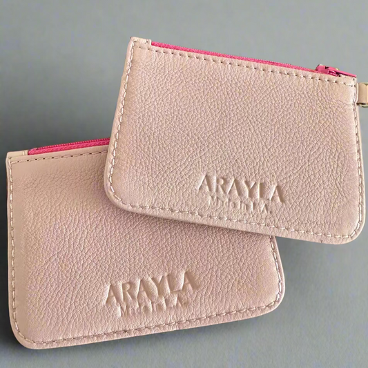Arayla M Card Case in Pink Leather
