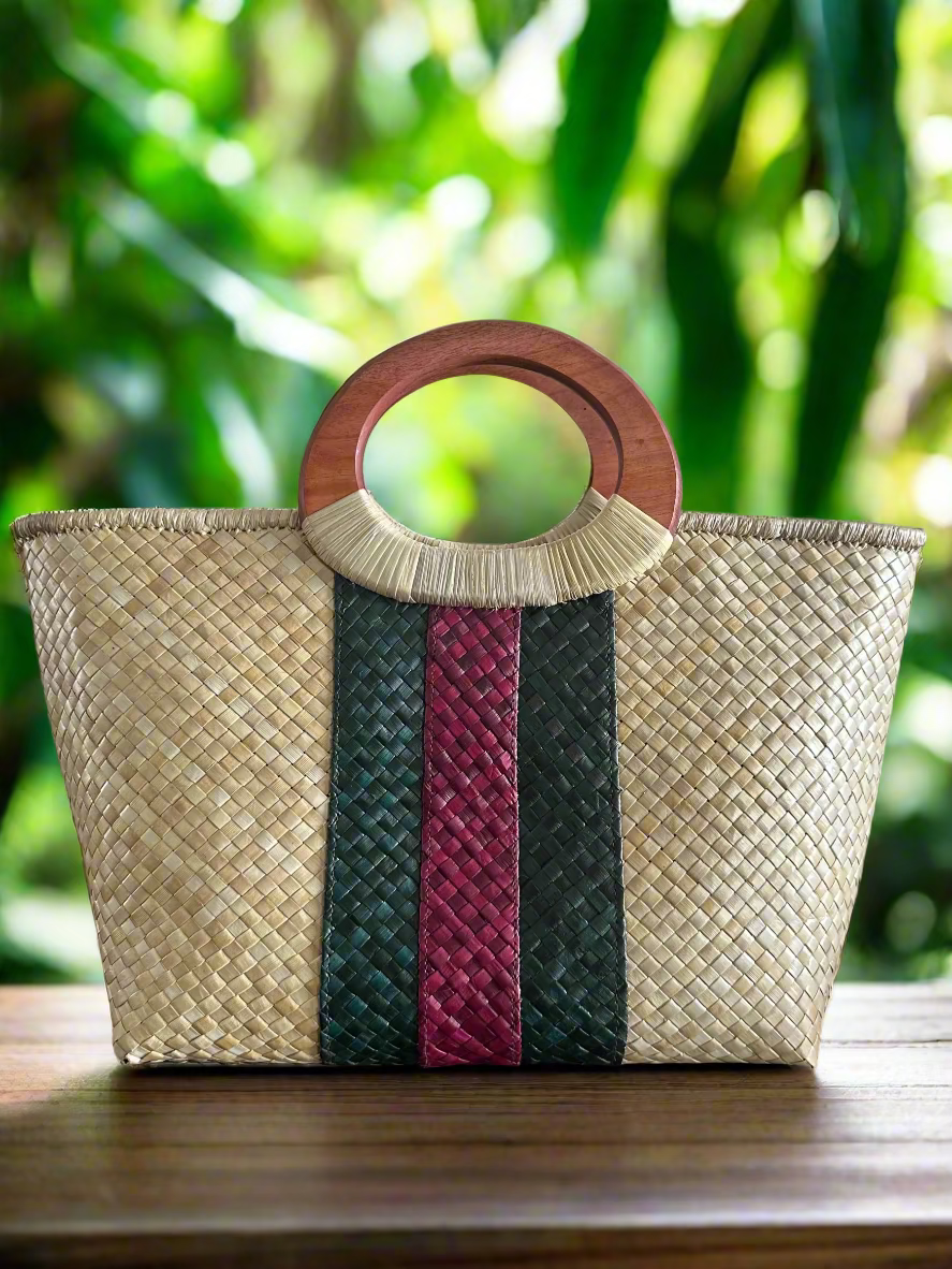 Capri Luxe Lauhala Tote