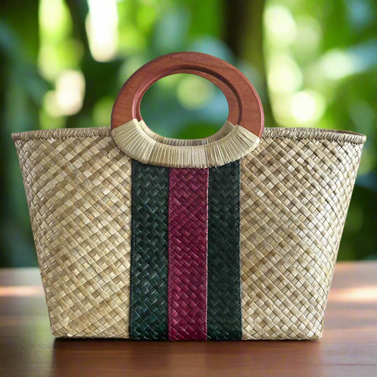 Capri Luxe Lauhala Tote